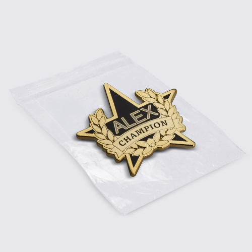 Lapel Pin with Plastic Bag