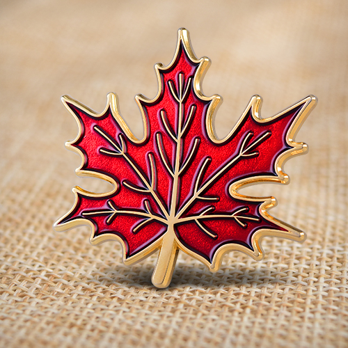 custom maple leaf pins
